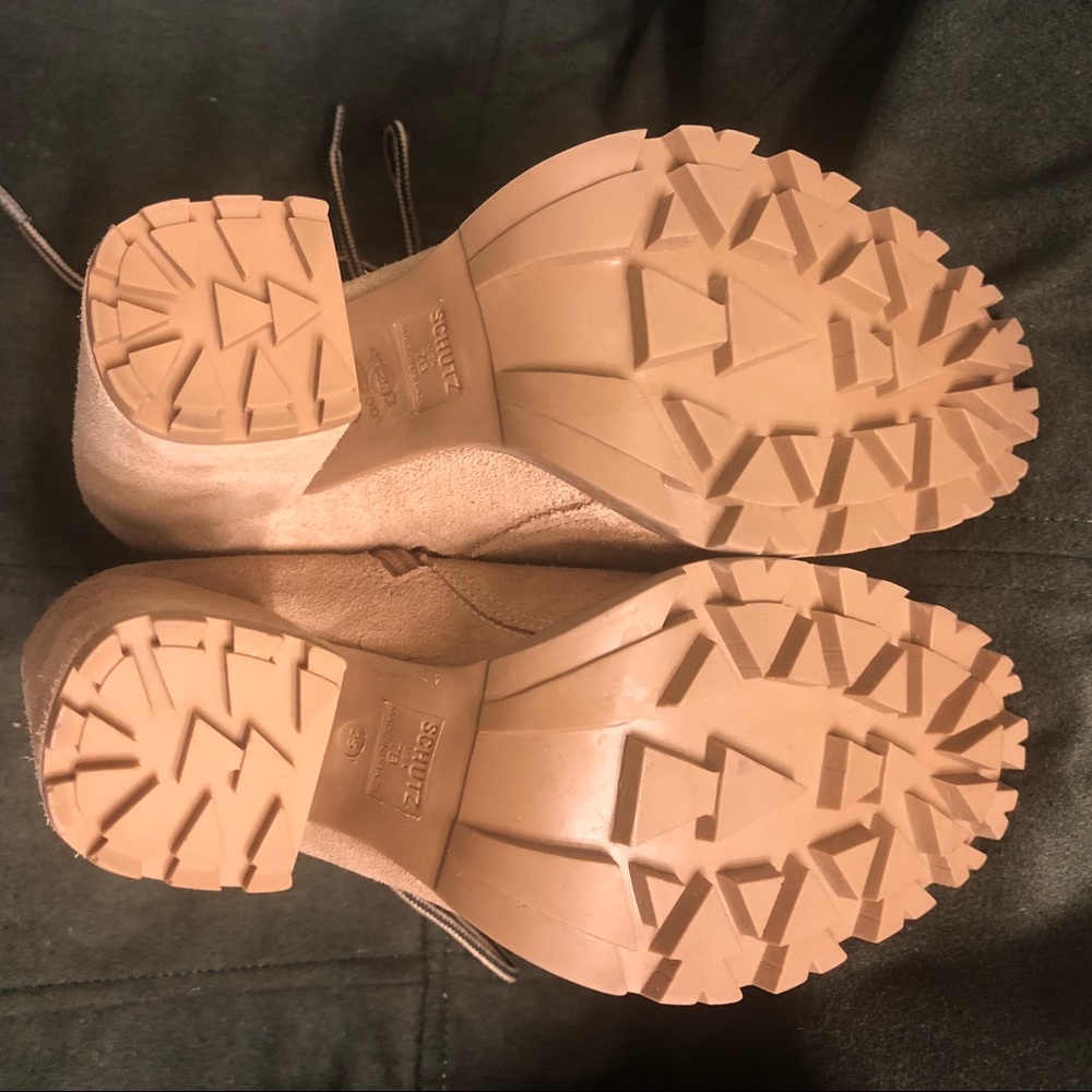 Naina Suede & Faux Shearling Boots Sandstone sz 7 - Picture 4 of 12